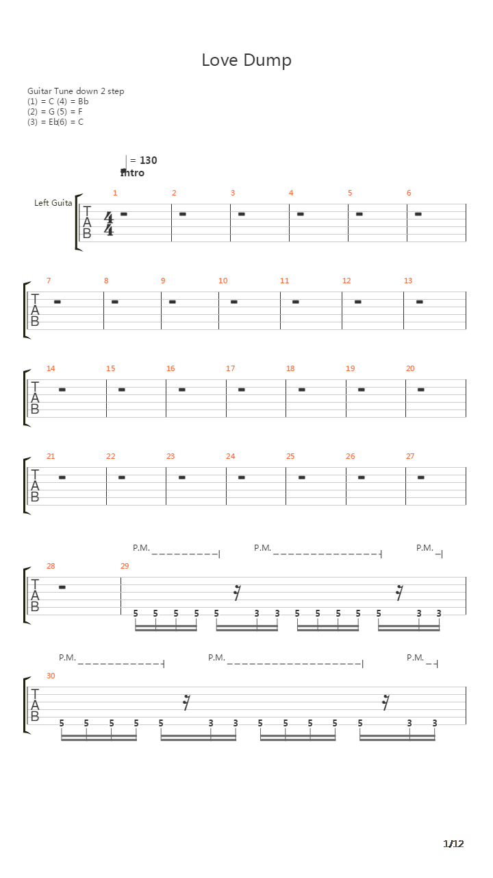 Love Dump吉他谱