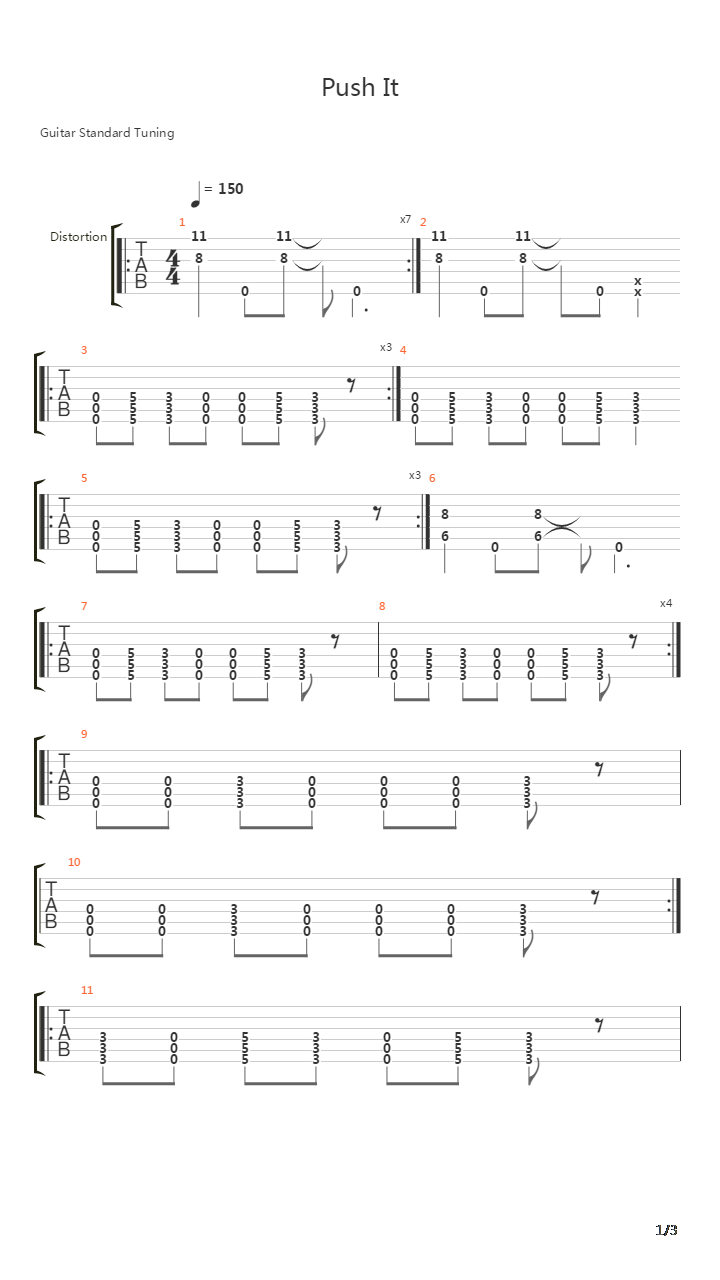 Push It吉他谱