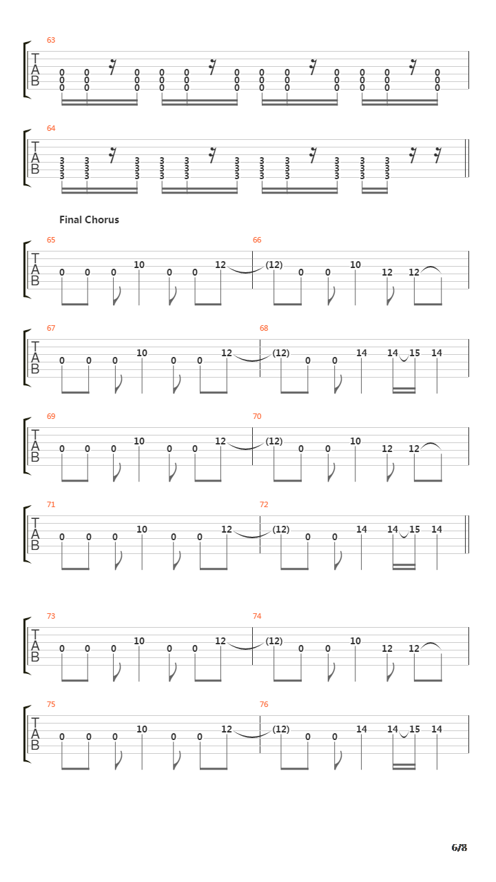Terminal吉他谱