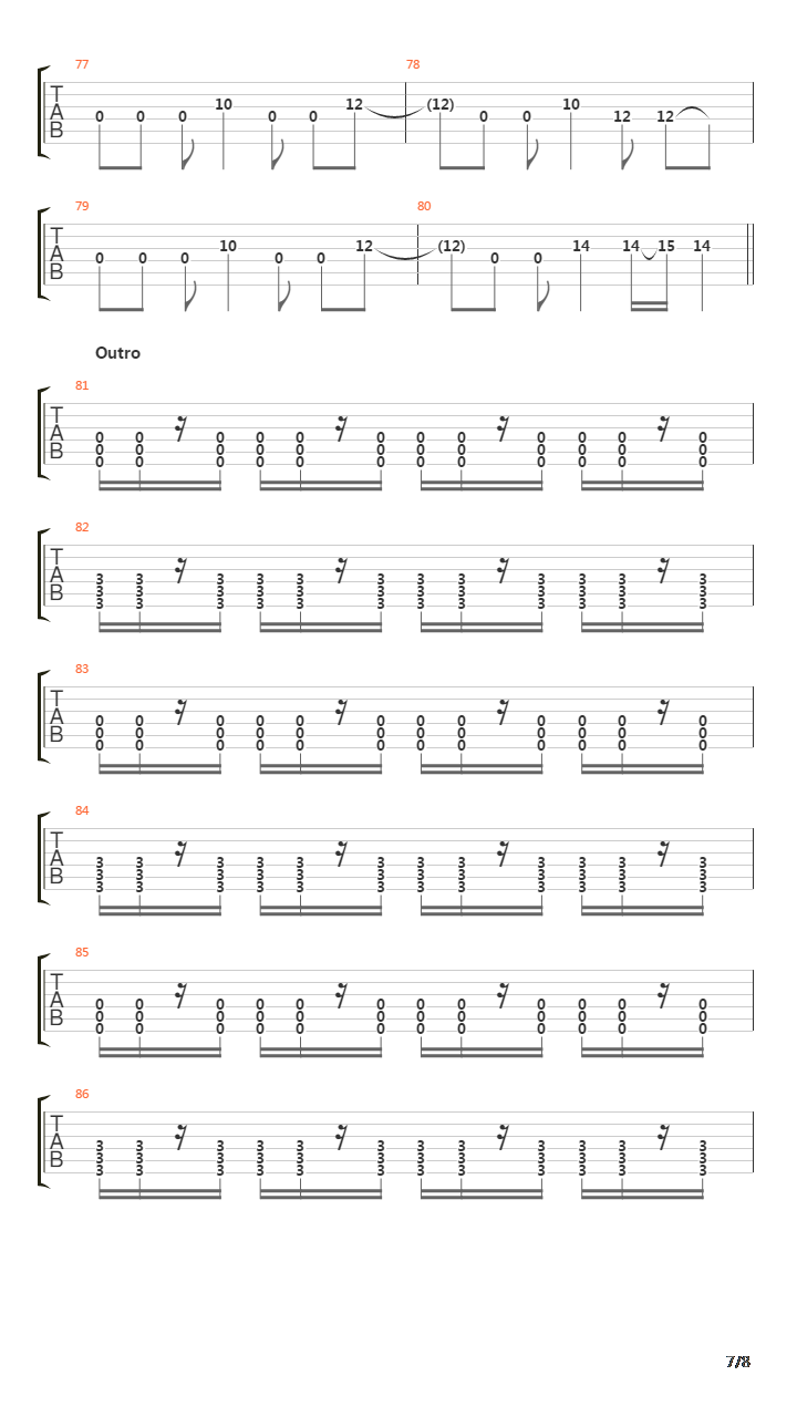 Terminal吉他谱