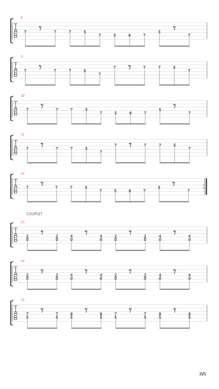 Railroad吉他谱