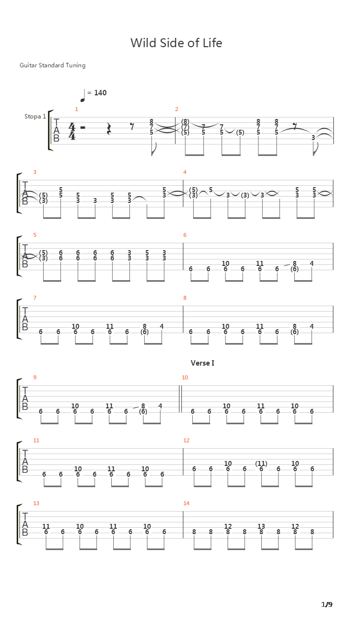 Wild Side Of Life吉他谱