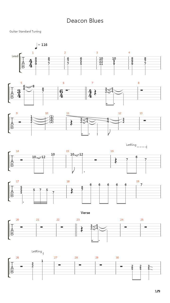 Deacon Blues吉他谱