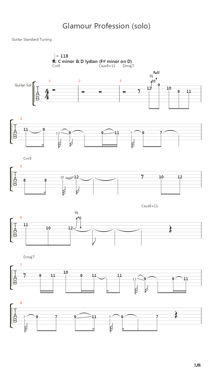 Glamour Profession吉他谱