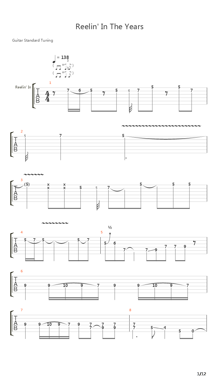 Reelin In The Years吉他谱