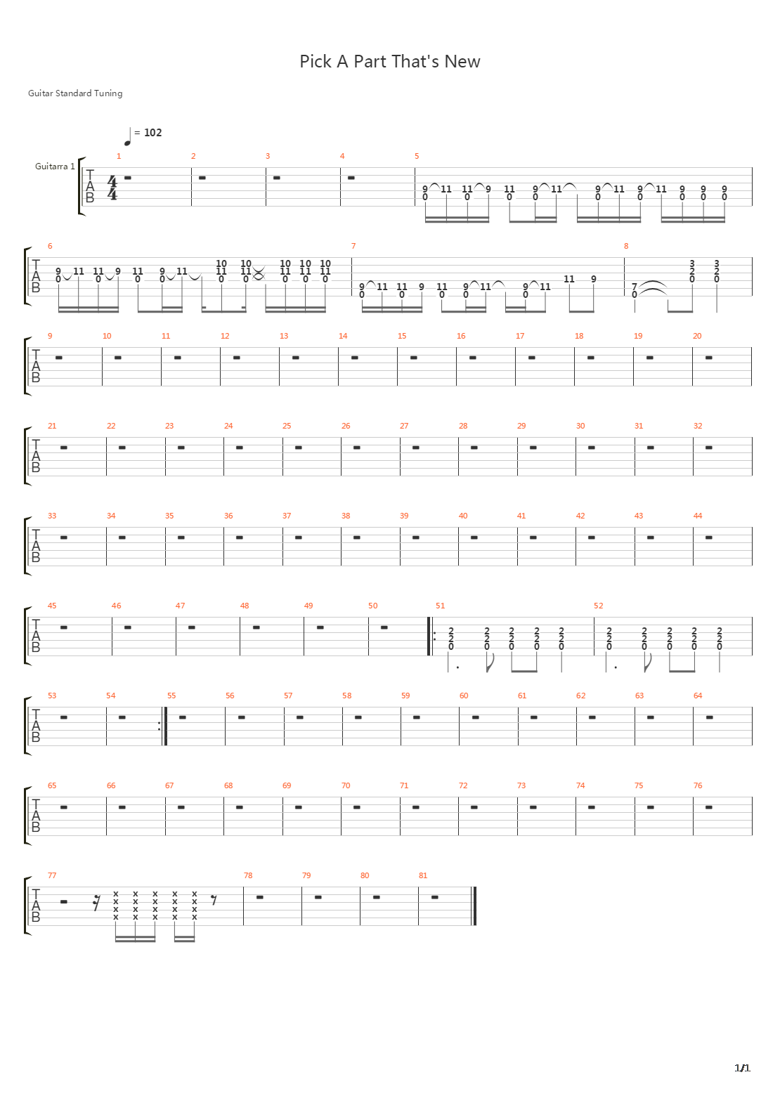 Pick A Part Thats吉他谱