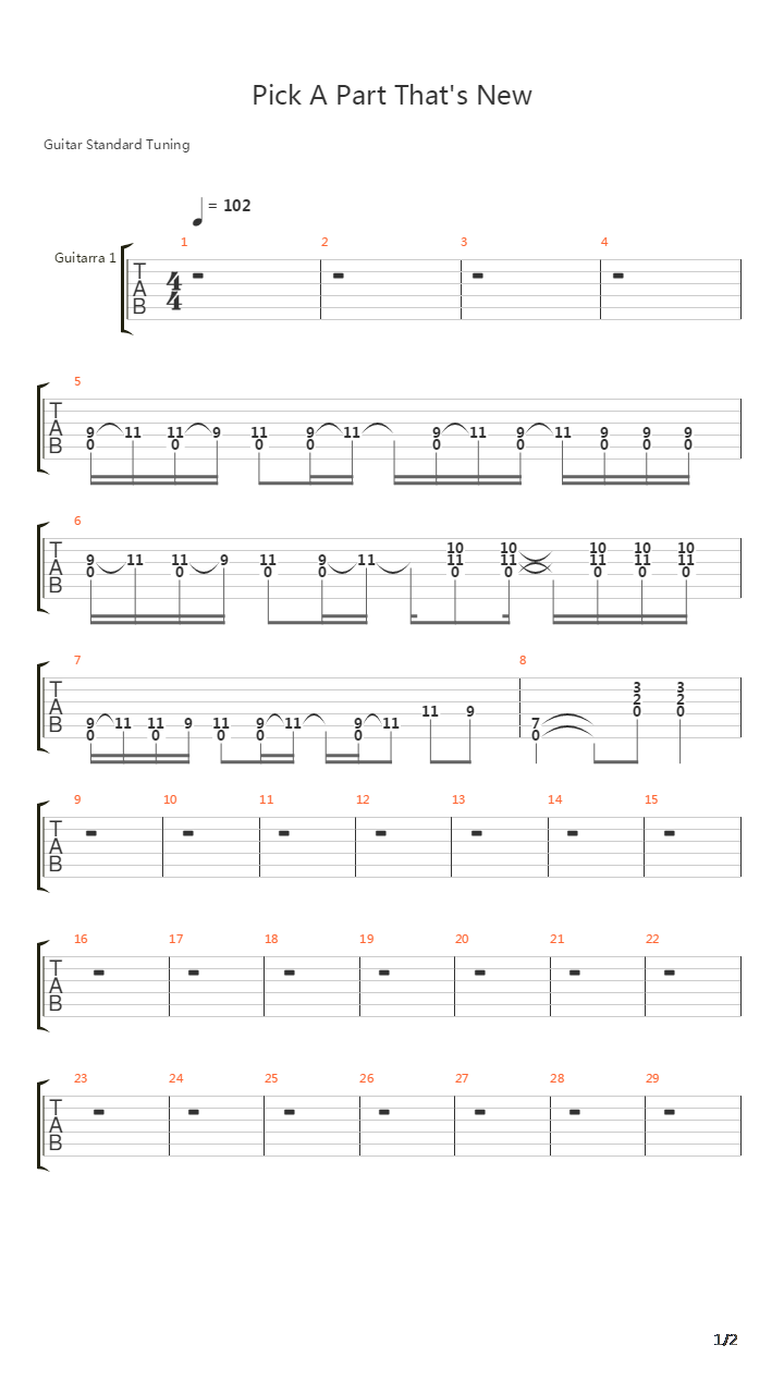 Pick A Part Thats吉他谱