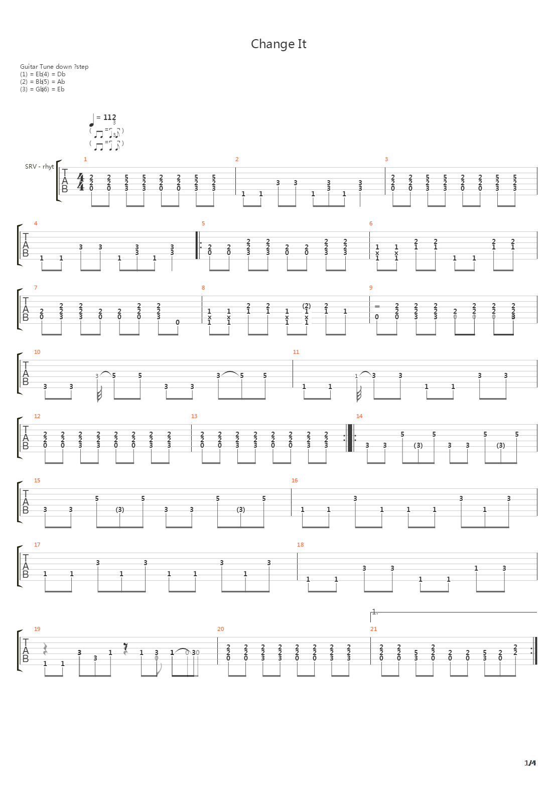 Change It吉他谱