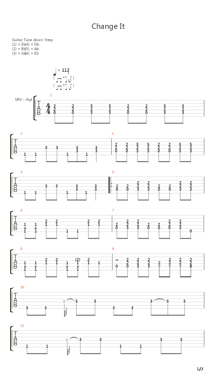 Change It吉他谱