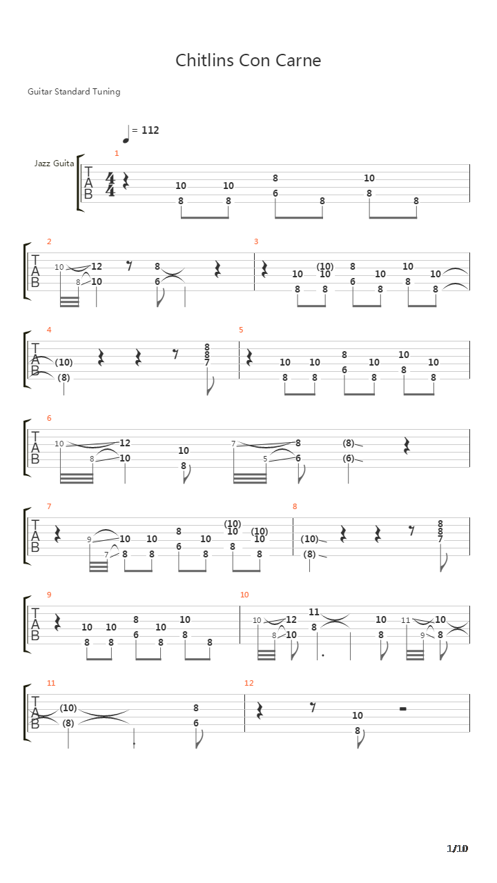 Chitlins Con Carne吉他谱