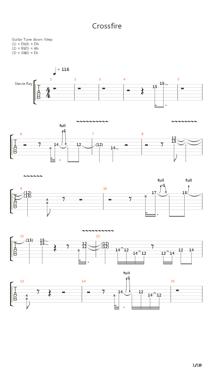 Crossfire吉他谱