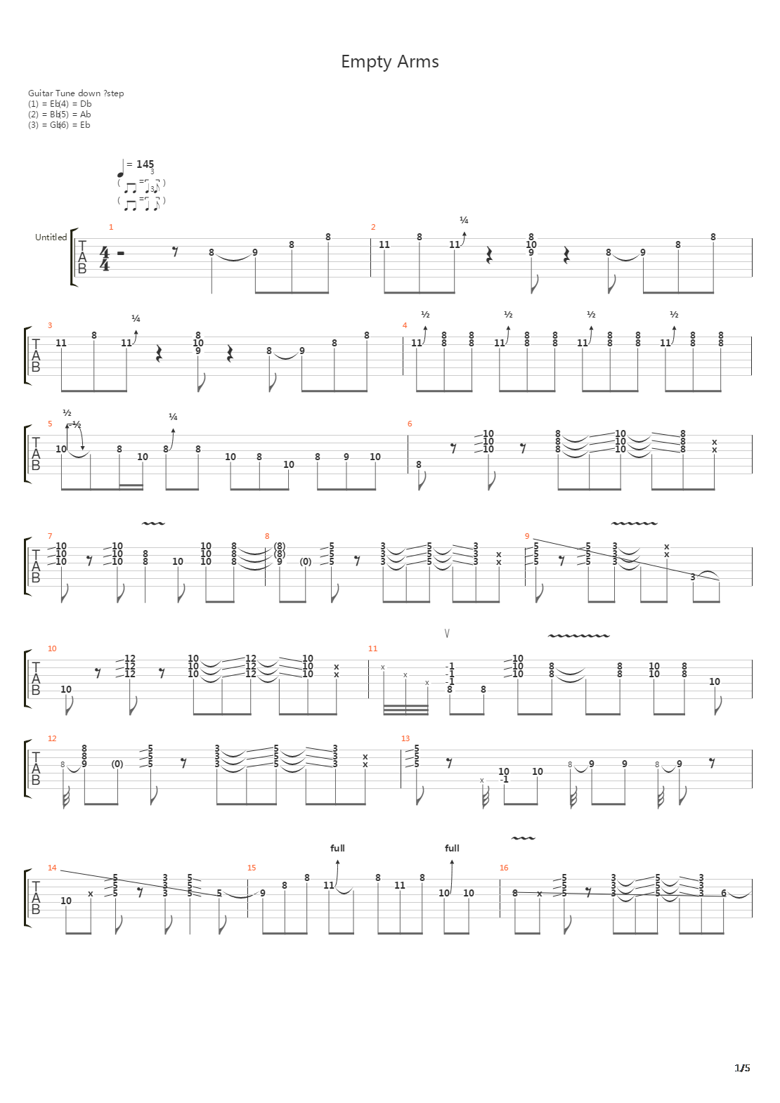 Empty Arms吉他谱