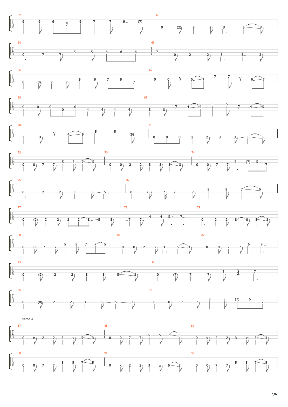 Wall Of Denial吉他谱