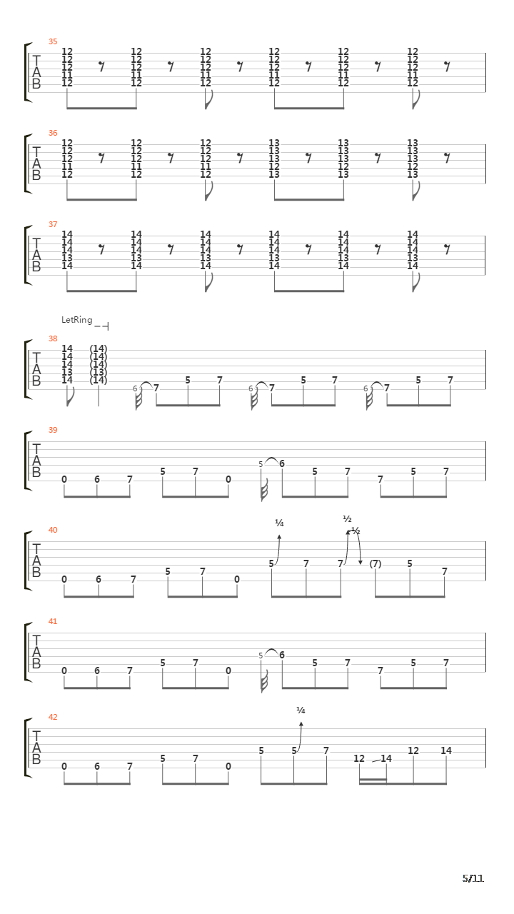 Wall Of Denial吉他谱