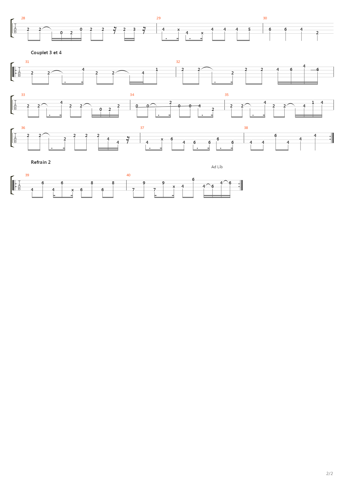 As吉他谱