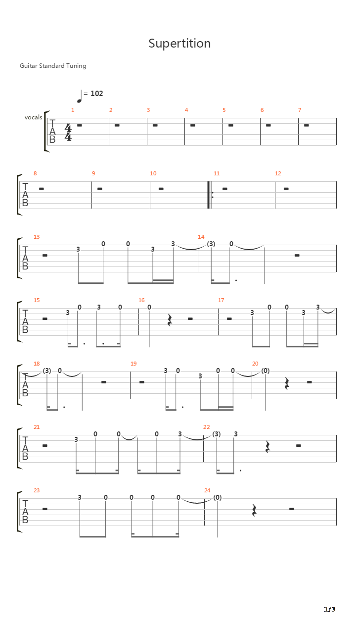 Superstition吉他谱