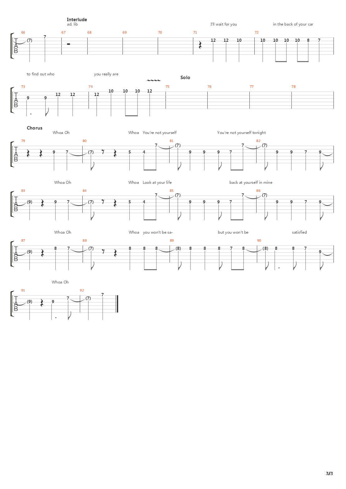 Back Of Your Car吉他谱