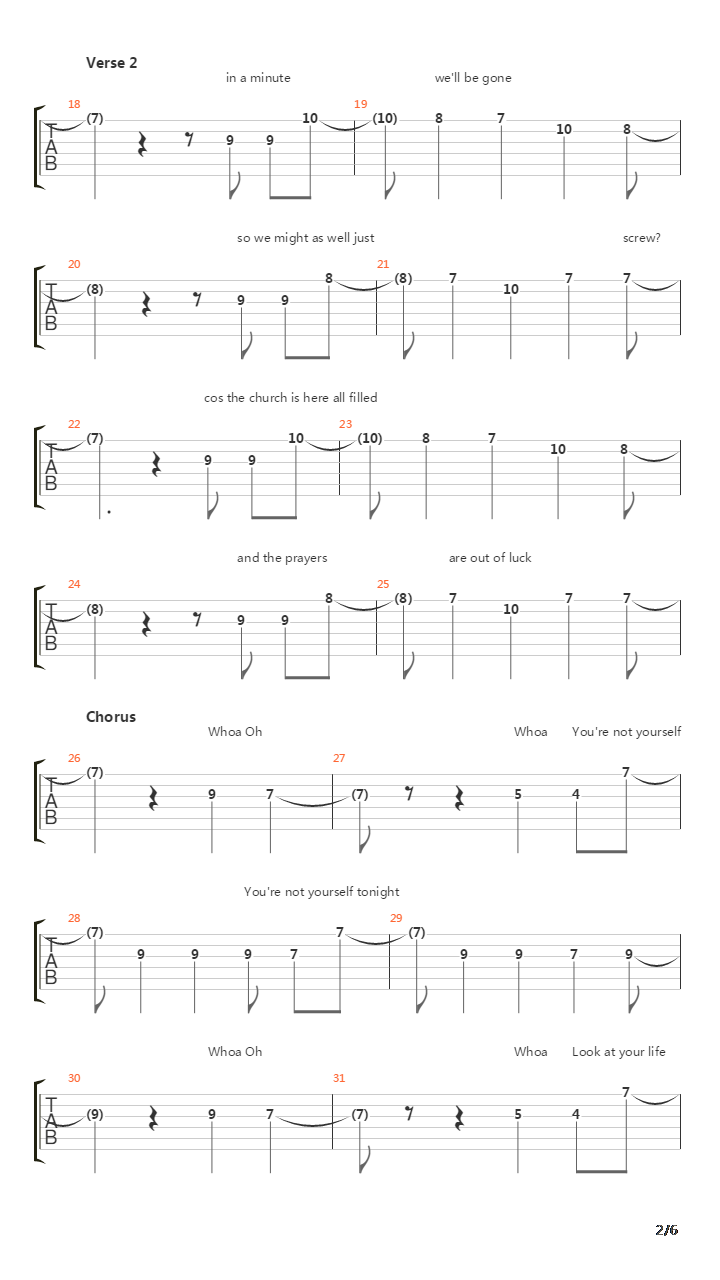 Back Of Your Car吉他谱