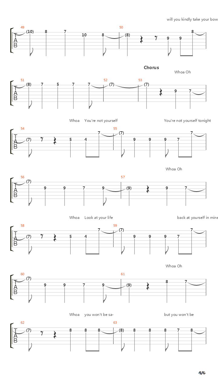 Back Of Your Car吉他谱