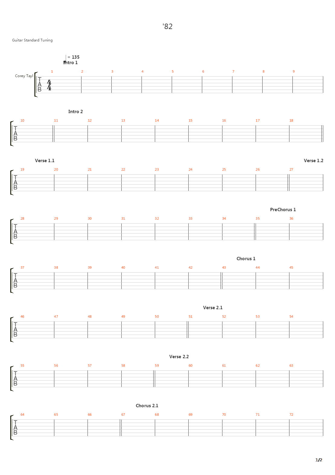 82吉他谱