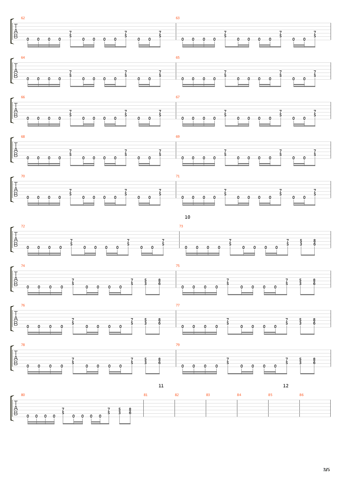 Tumult吉他谱