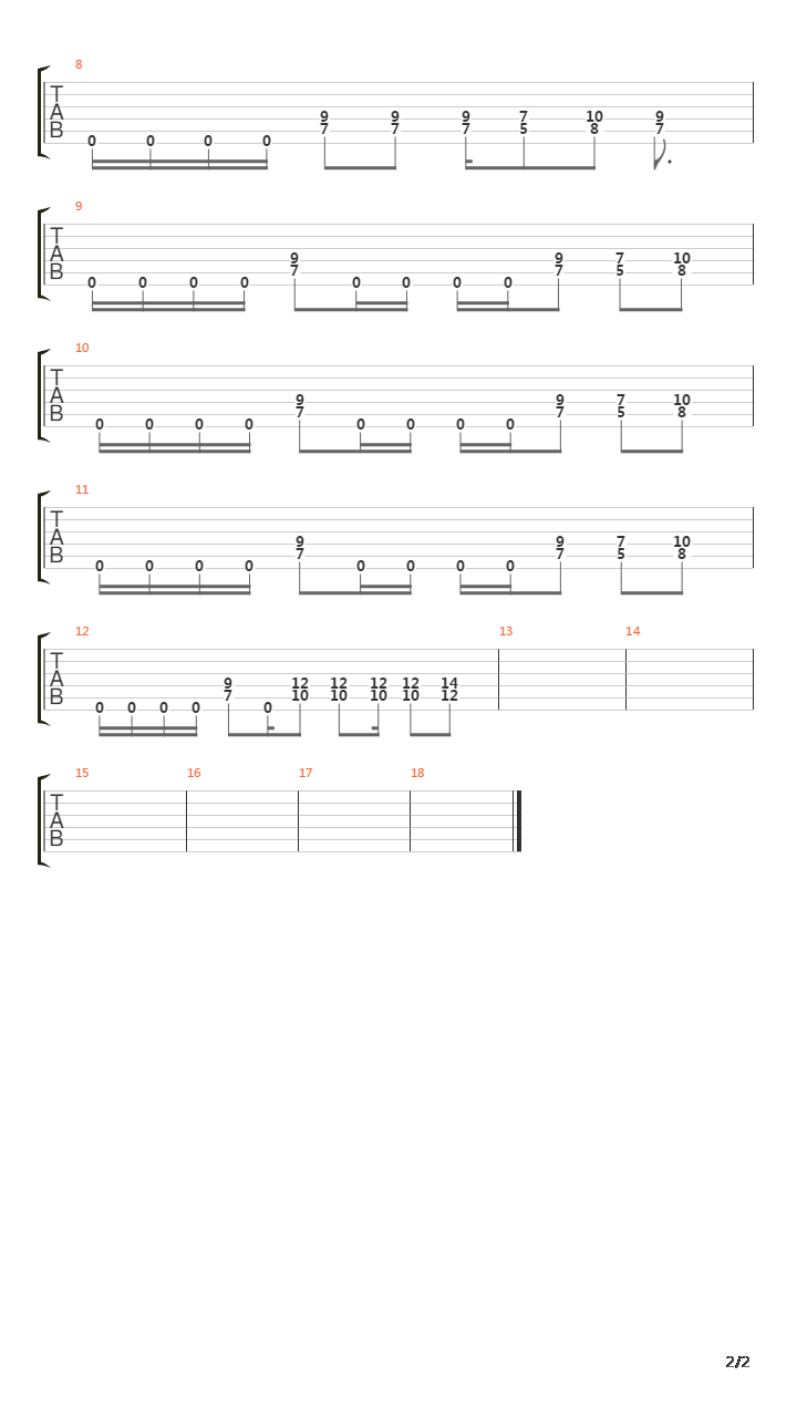 Tumult吉他谱