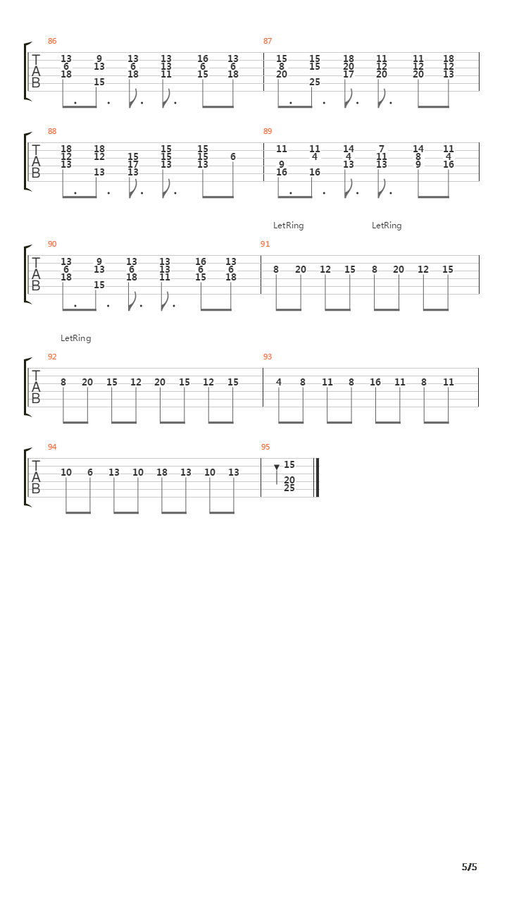 Zzyzx Rd吉他谱