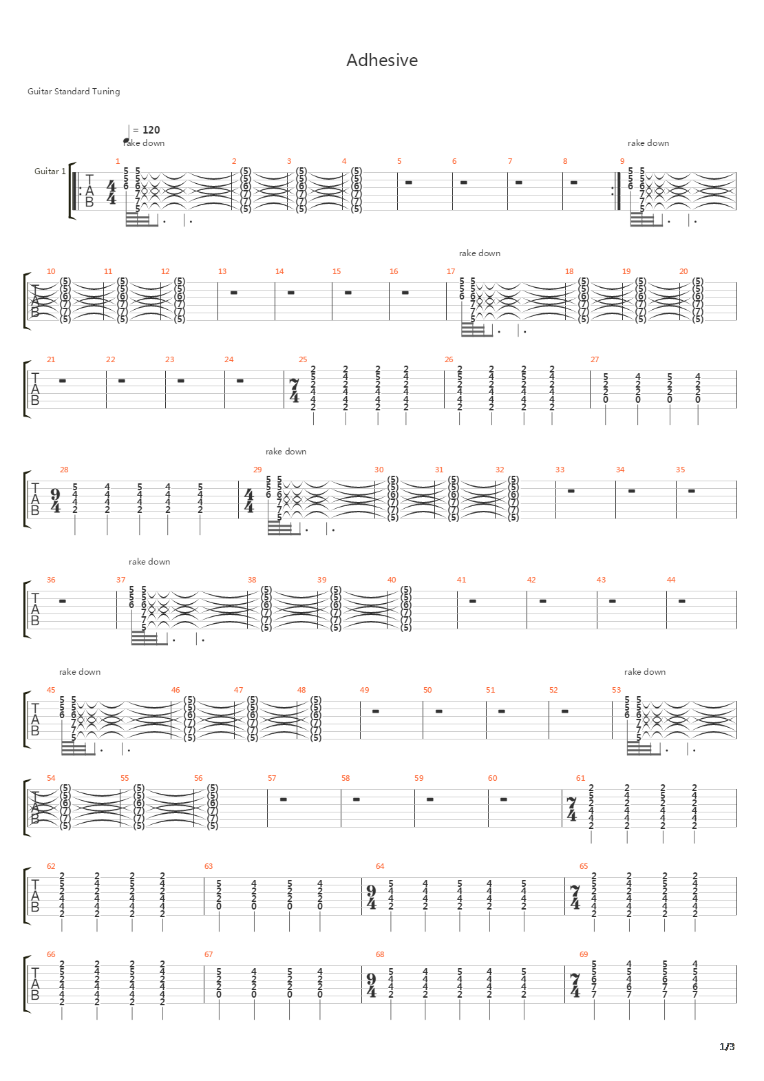 Adhesive吉他谱