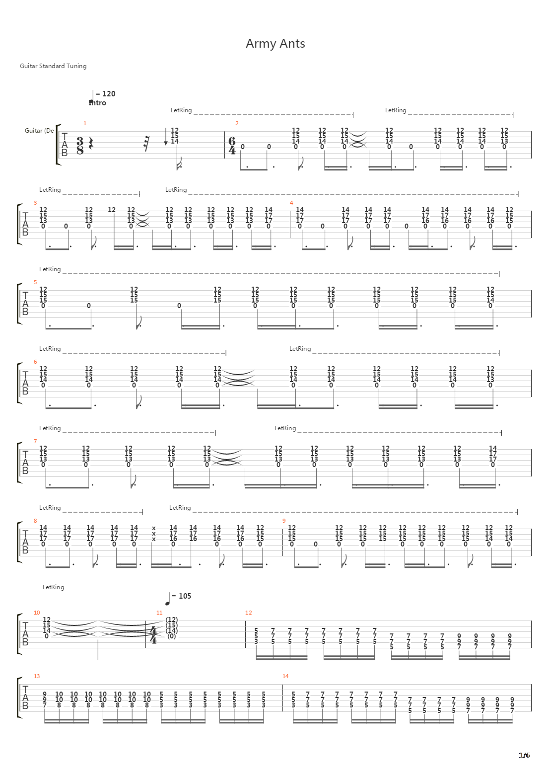 Army Ants吉他谱