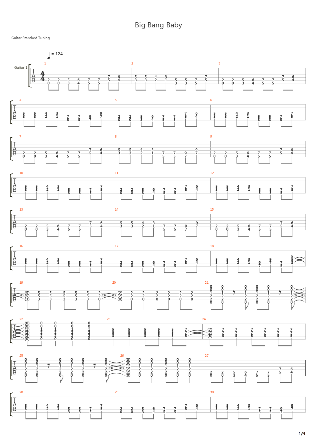 Big Bang Baby吉他谱