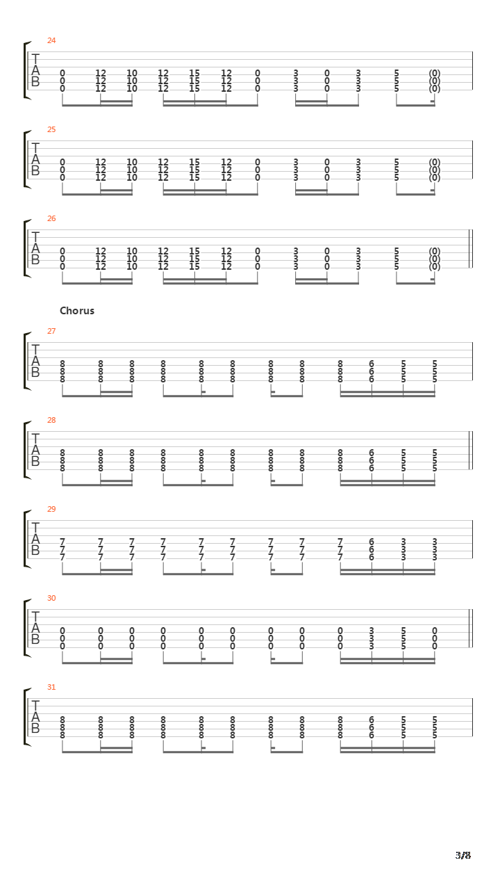 Coma吉他谱