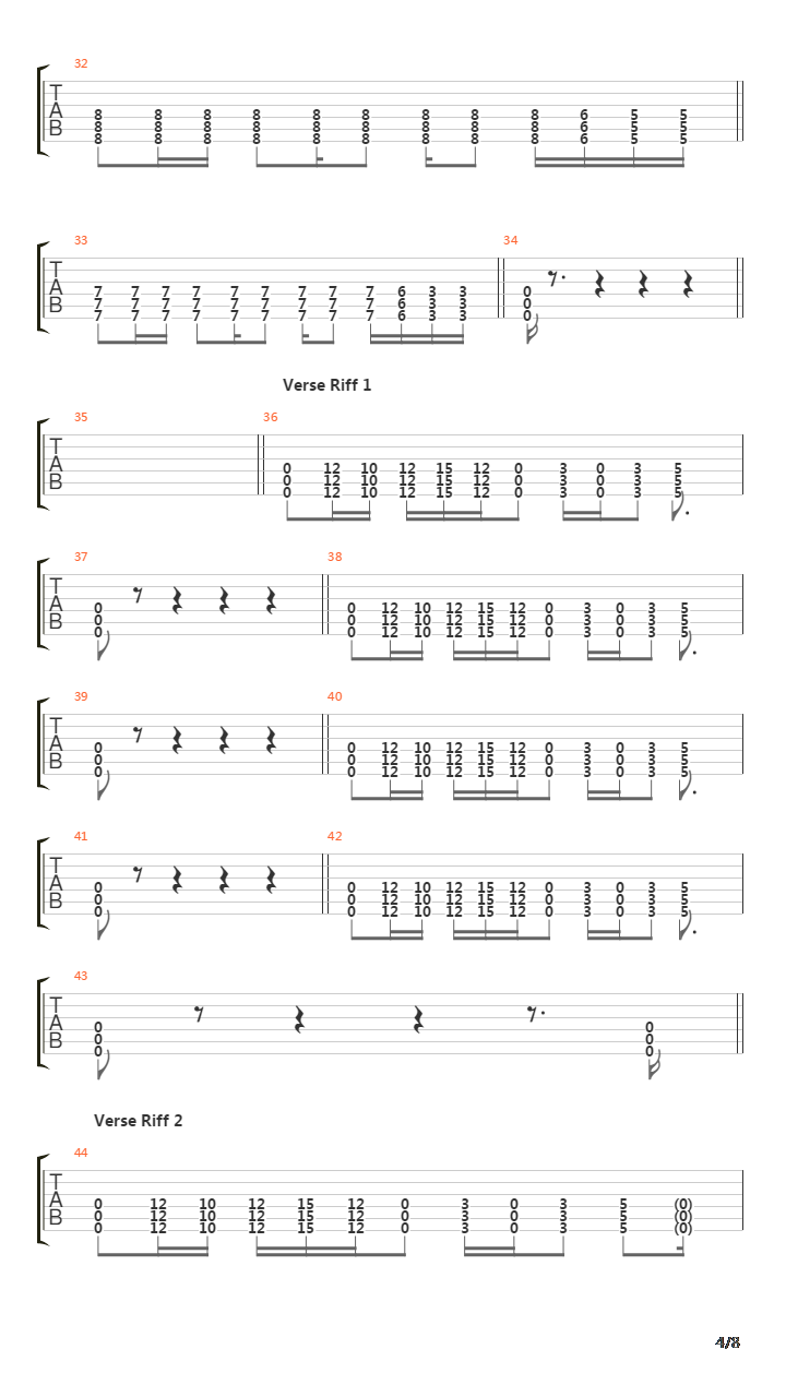 Coma吉他谱