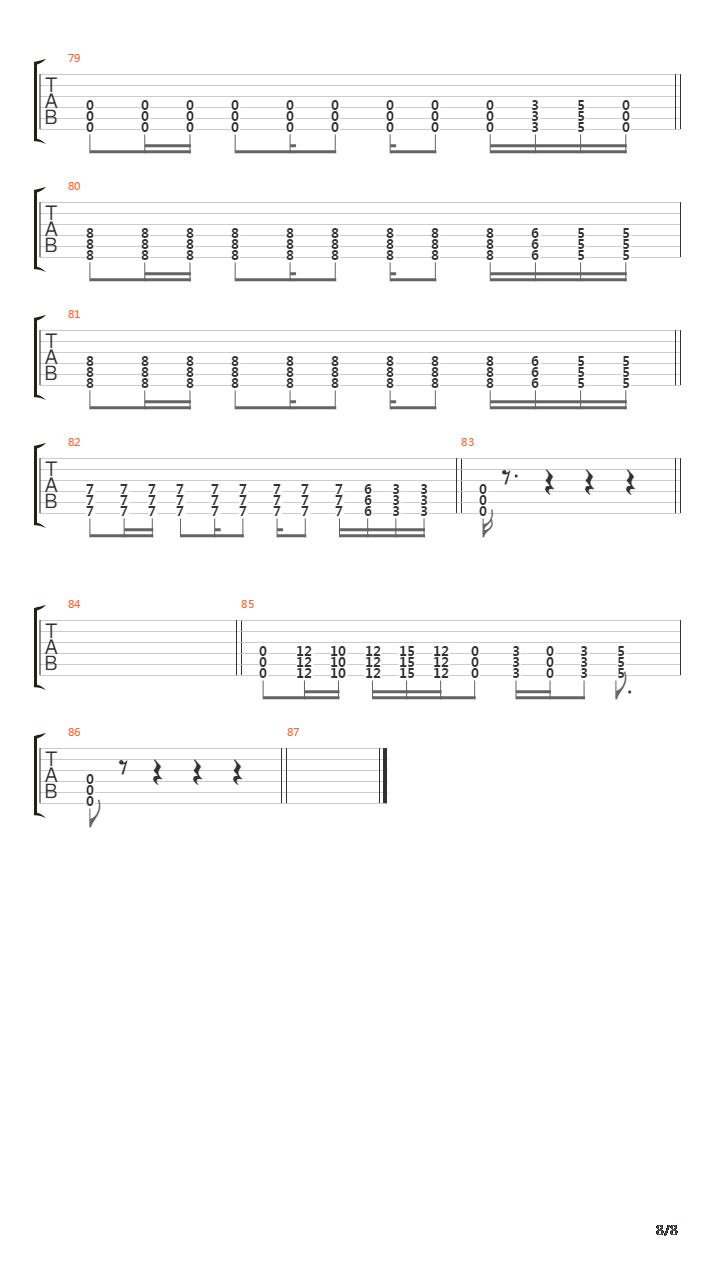 Coma吉他谱