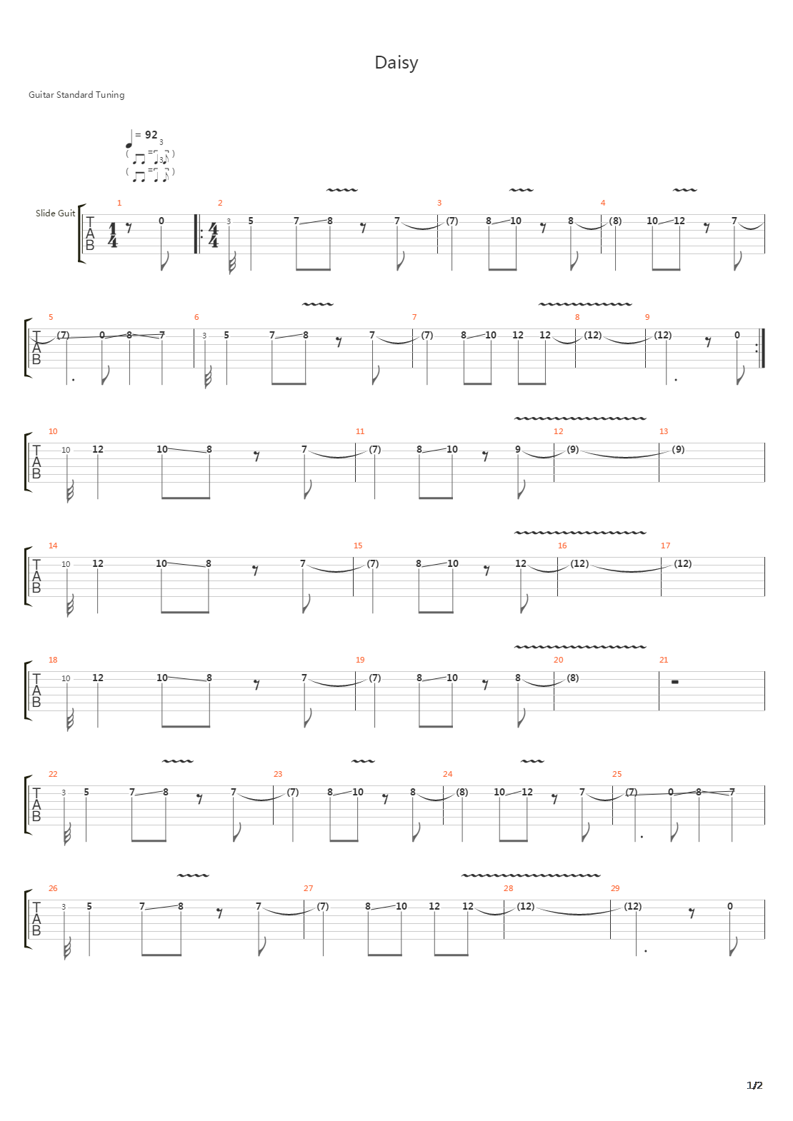 Daisy吉他谱