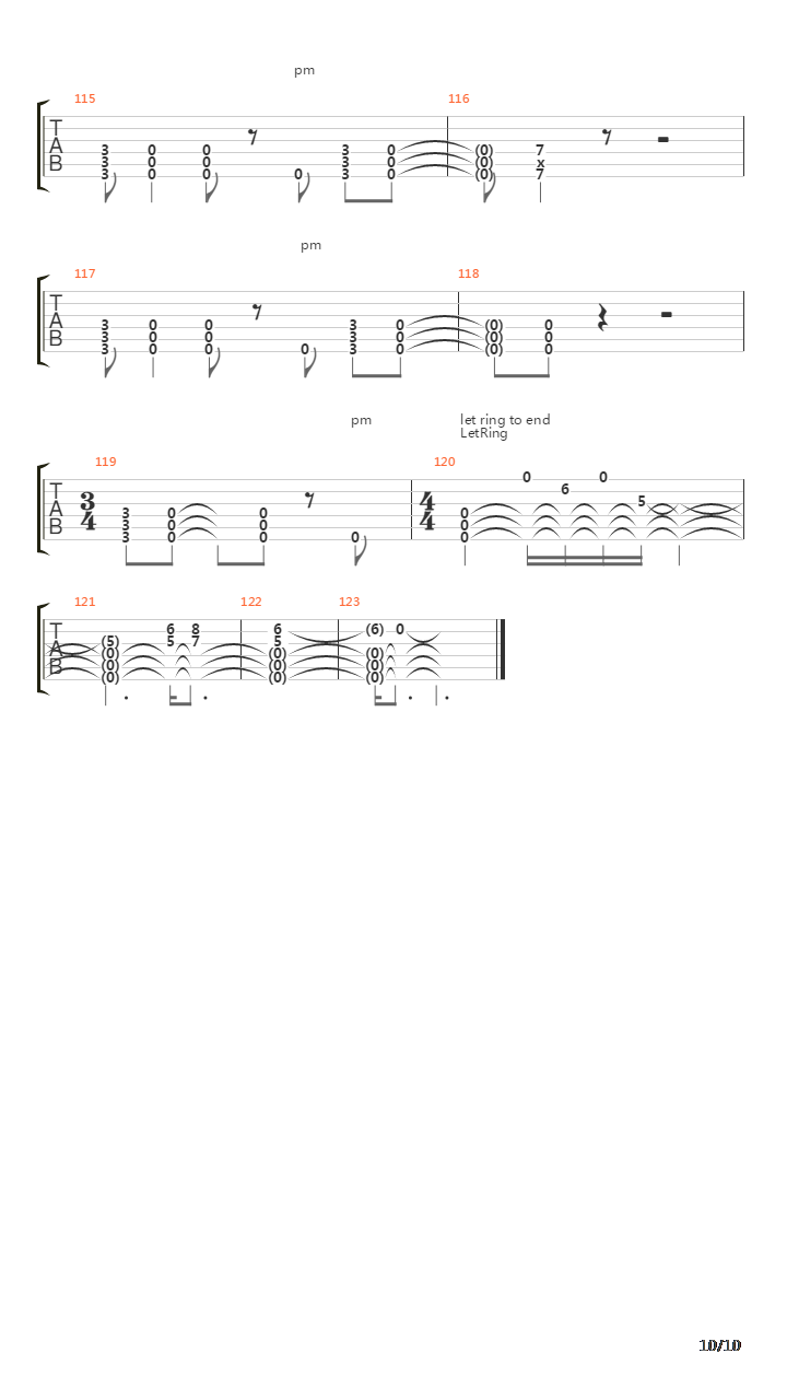 Down吉他谱