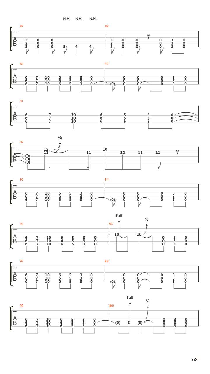 Down吉他谱