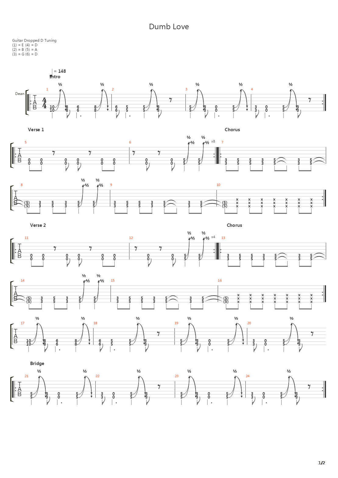 Dumb Love吉他谱