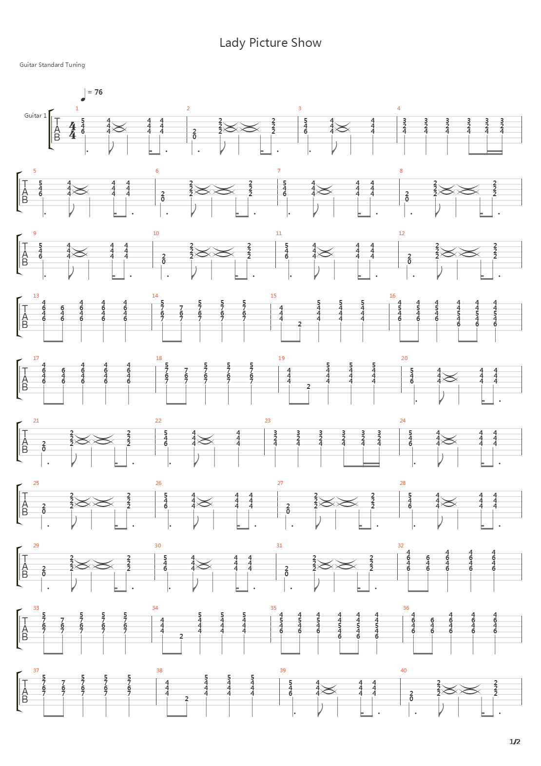 Lady Picture Show吉他谱