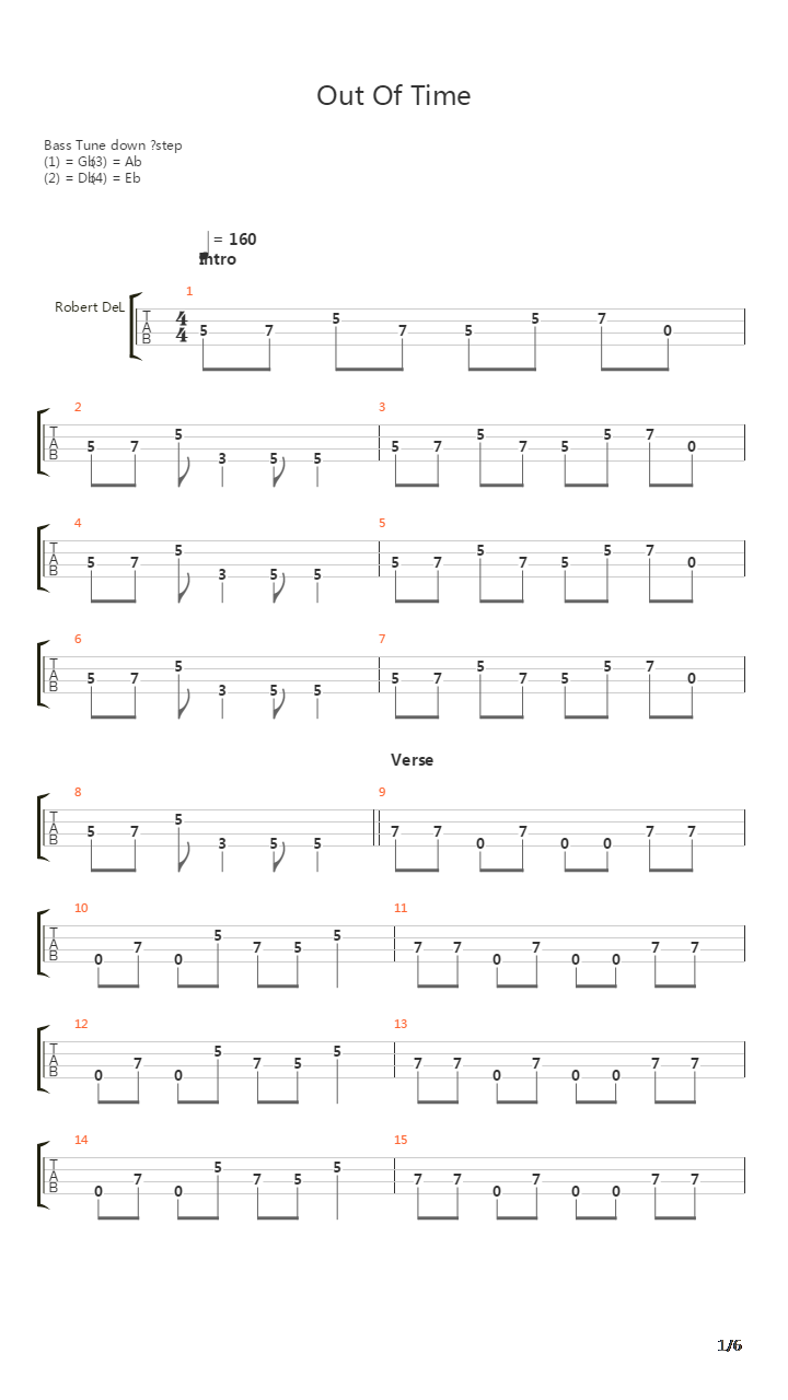 Out Of Time吉他谱
