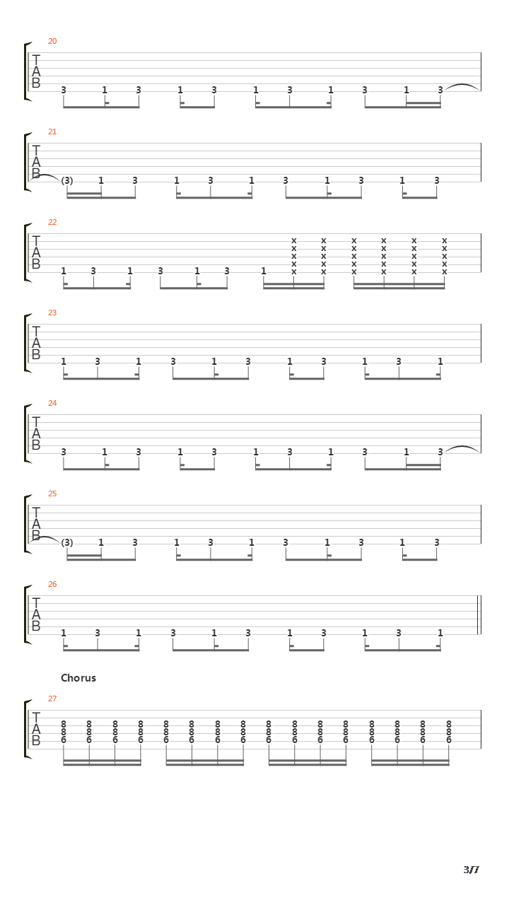 Vasoline吉他谱