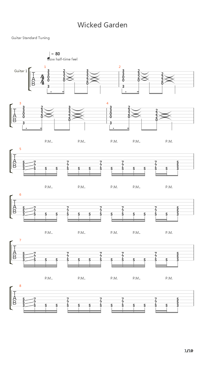 Wicked Garden吉他谱