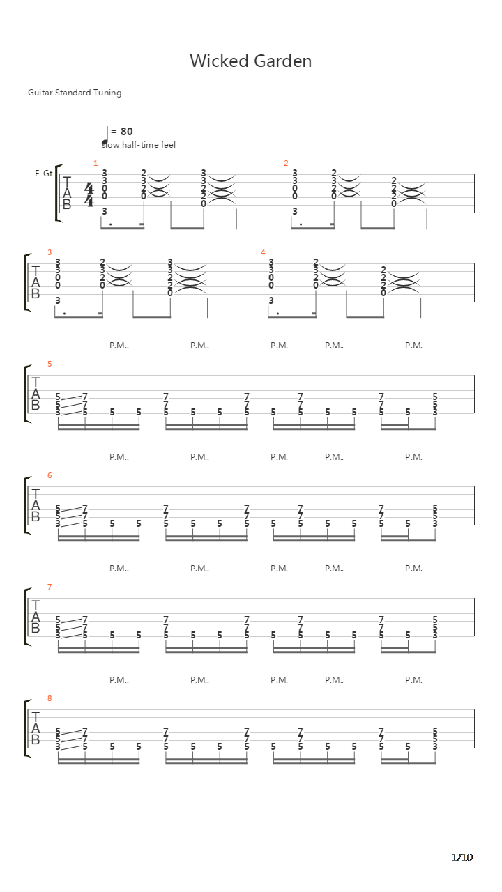 Wicked Garden吉他谱