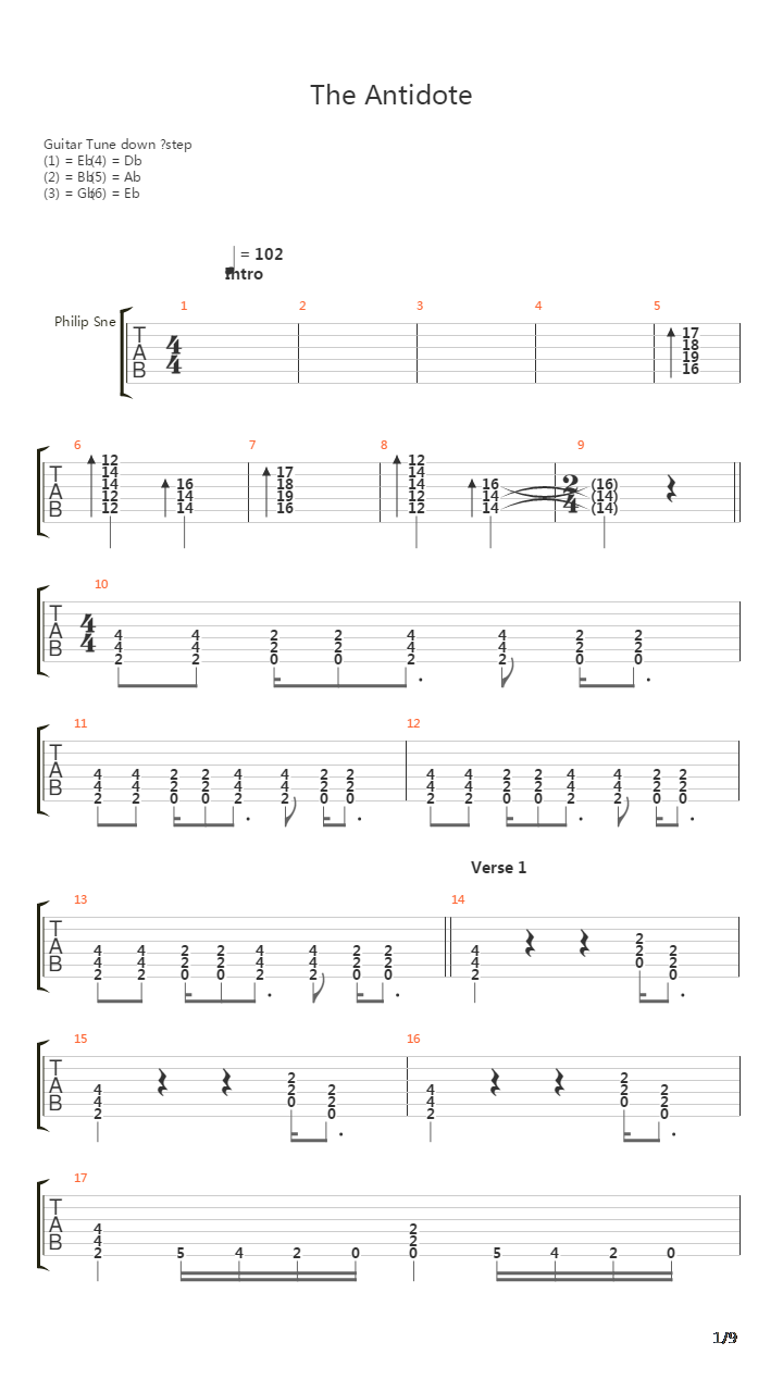 Antidote吉他谱