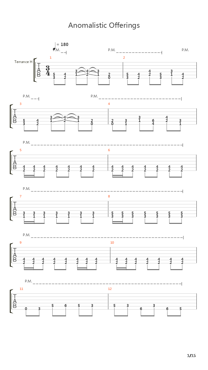 Anomalistic Offerings吉他谱