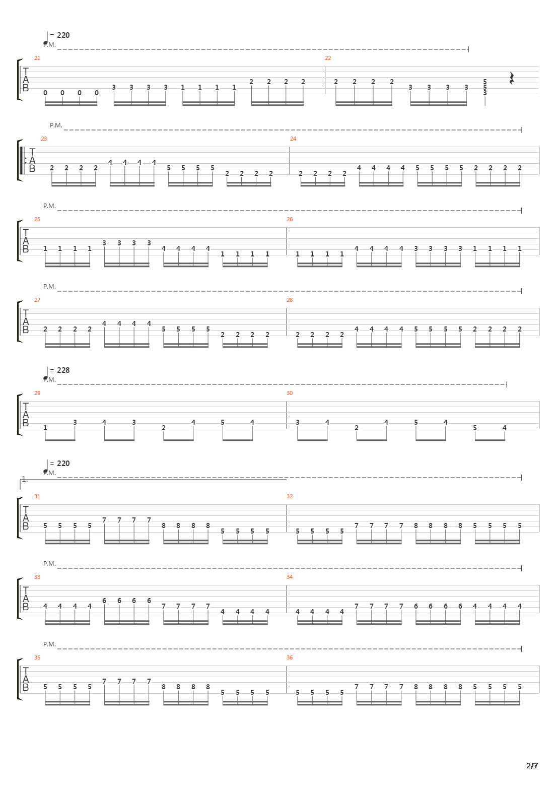 Beginning Of Sorrow吉他谱