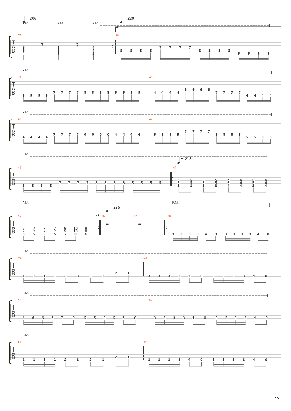 Beginning Of Sorrow吉他谱