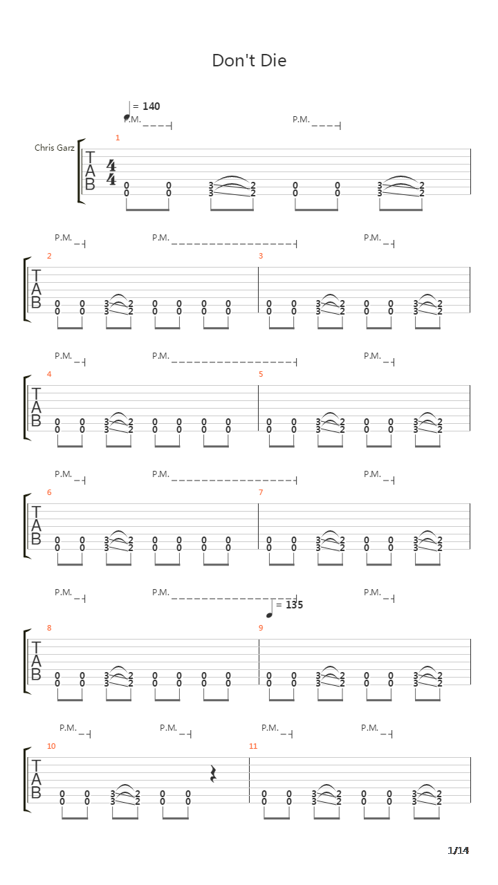 Dont Die吉他谱