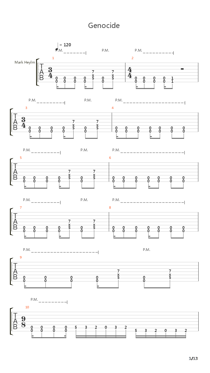 Genocide吉他谱