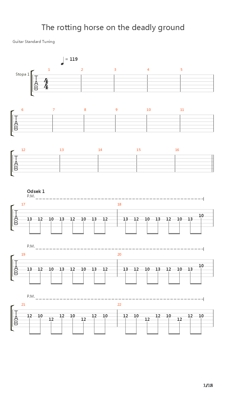 The Rotting Horse On The Deadly Ground吉他谱