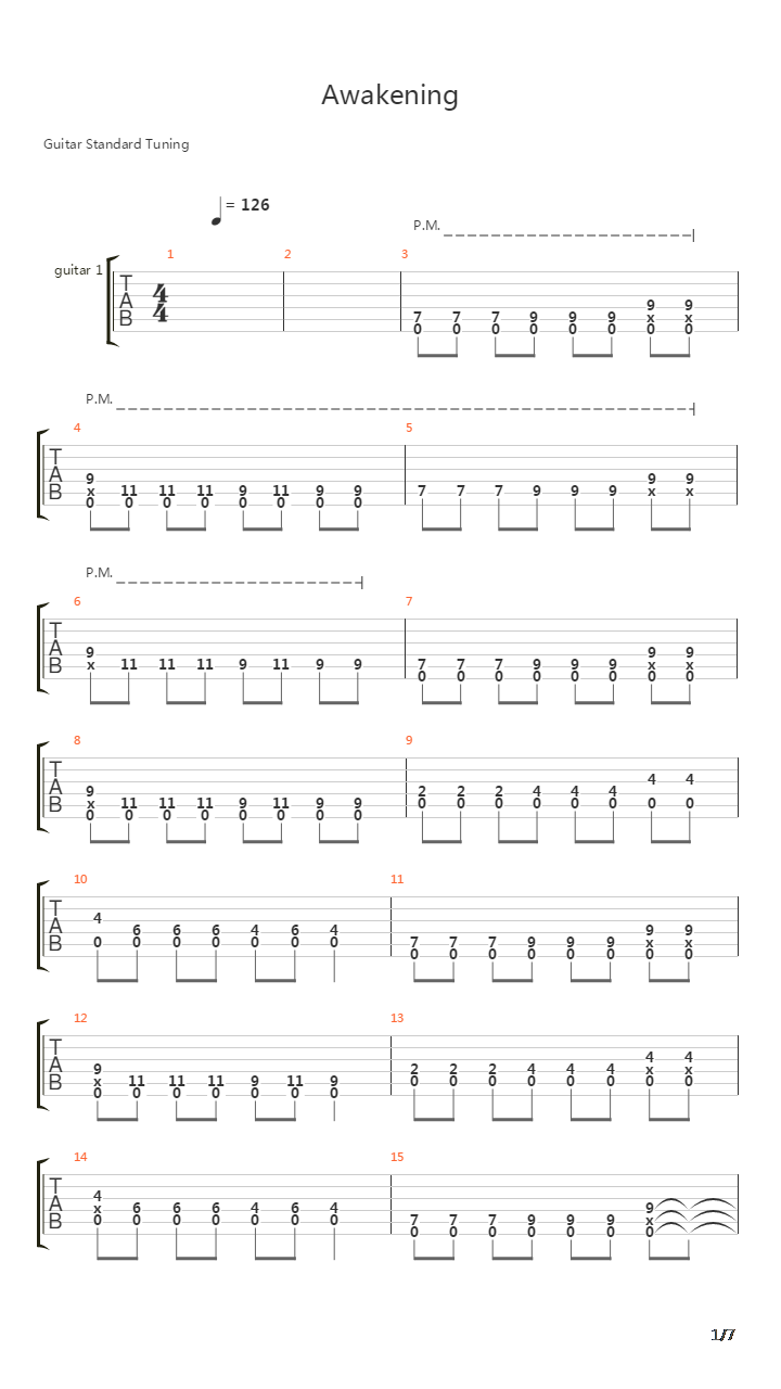 Awakening吉他谱